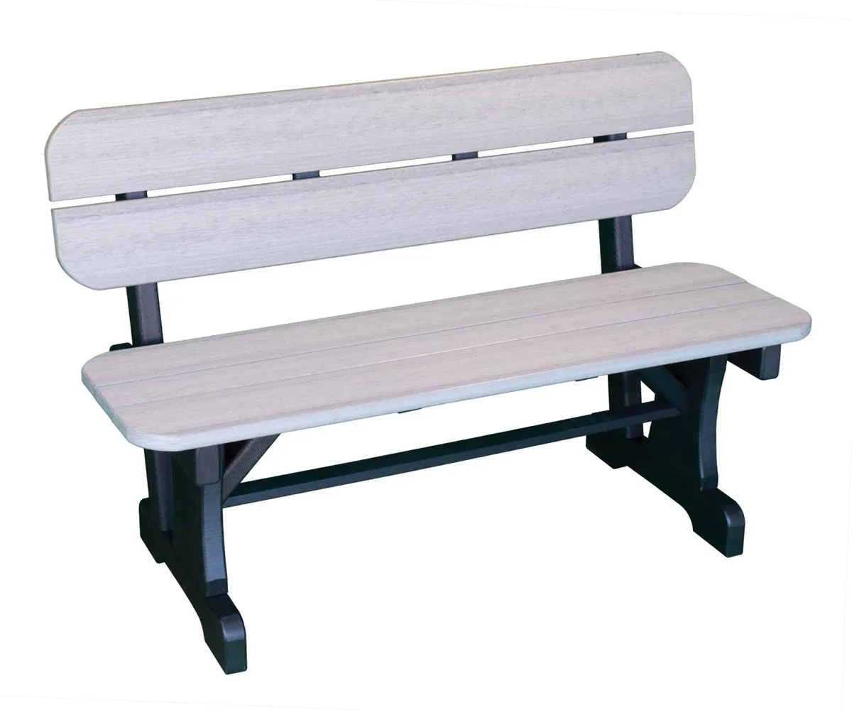 48" Bench With Back