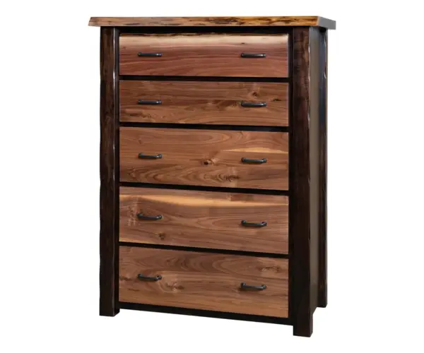 Cross Lake Live Edge 5 Drawer Chest