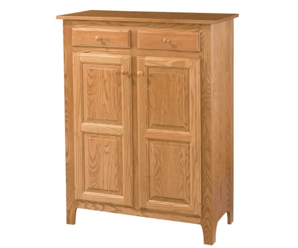Classic Raised Panel Pie Safe With Drawers