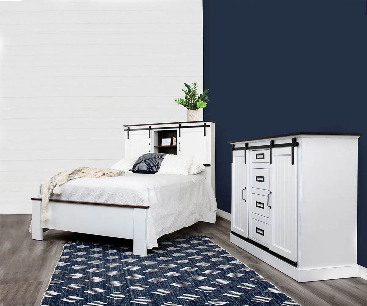 Barn Door Armoire on Chest - Image 3