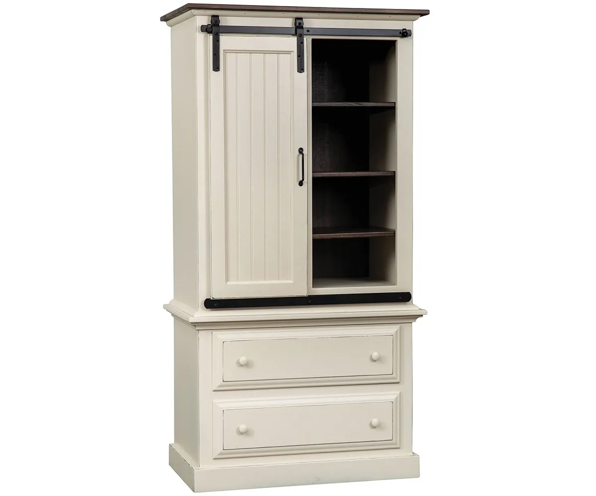Barn Door Armoire on Chest