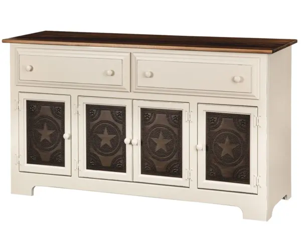 4 Door Hutch Base With Tin Doors
