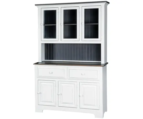 3 Door Hutch With Glass Doors