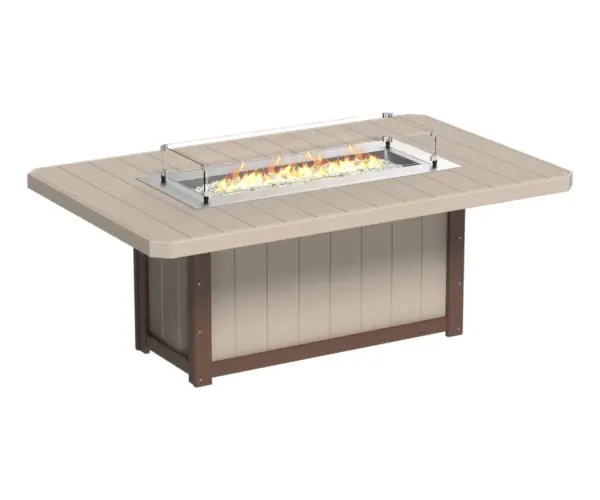 Lumin Fire Table 79" Rectangular - Dining Height