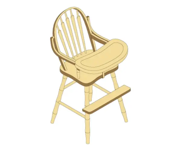 Arrow Back Youth High Chair
