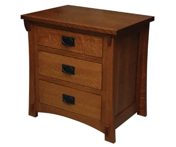 Dutch Country 3 Drawer Nightstand - 32”H