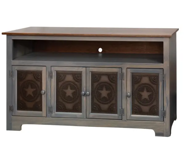 TV Cabinet With Tin Doors - 60"W