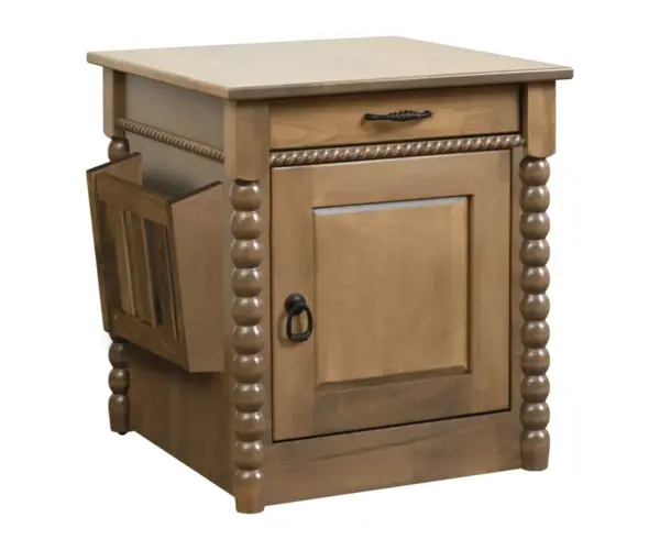 Lattas Enclosed End Table with Magazine Rack