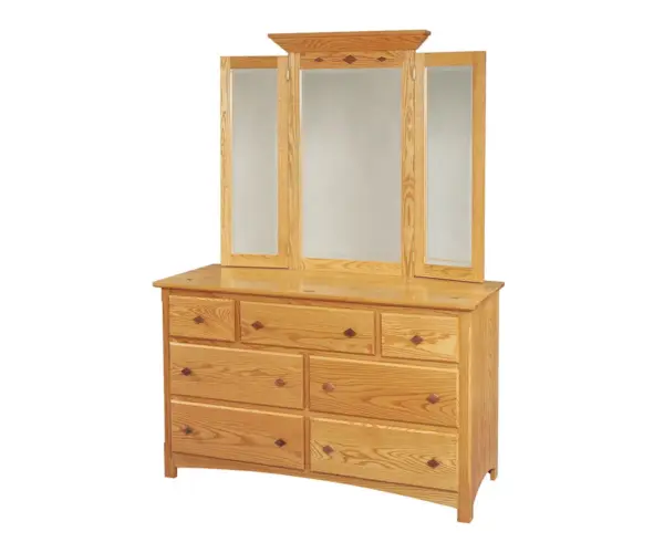 Century Mission Dresser With Tri-View Mirror