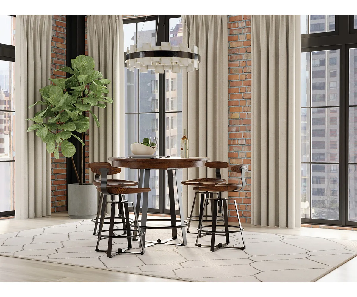 Iron Craft Barstool with Back - Image 3