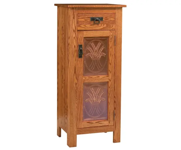 Mission Copper Panel Pie Safe With Drawer
