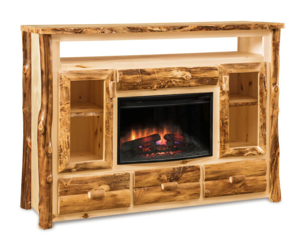 5½ ft TV Cabinet with Fireplace & 3 Drawers