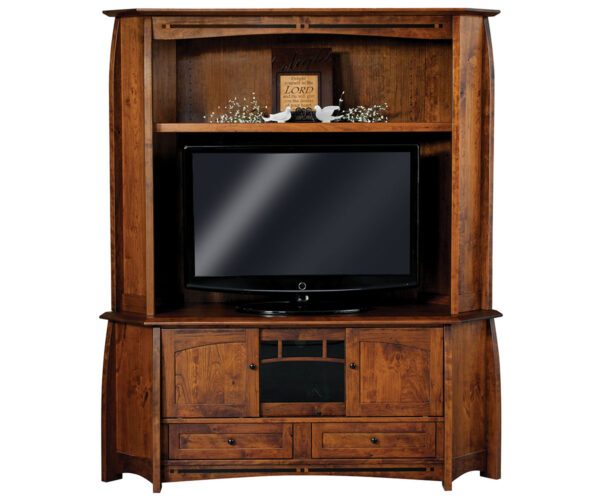 Boulder Creek 2 Piece Media Corner Console with Hutch