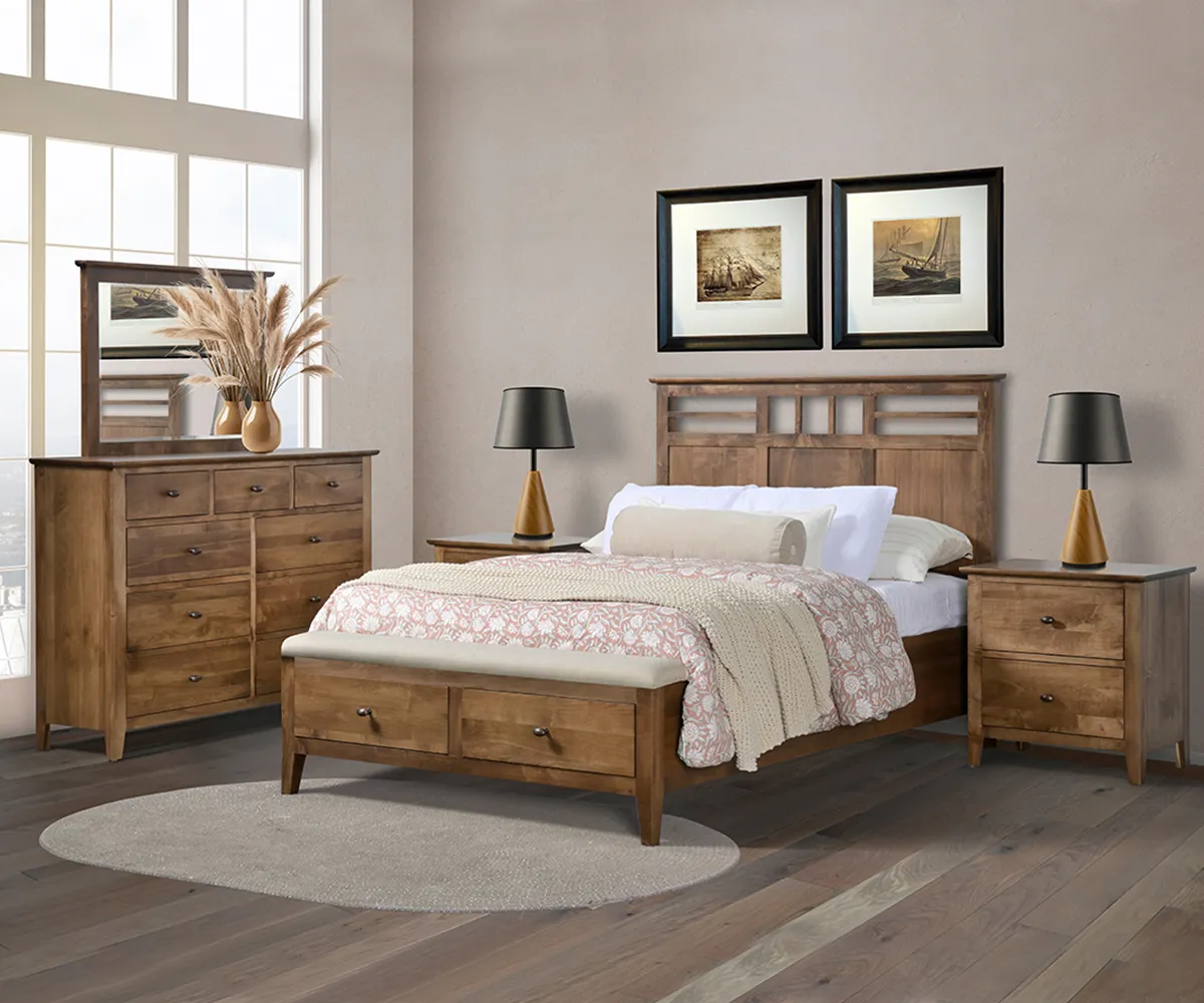 Otto Panel Bed With Black Inserts - Image 2