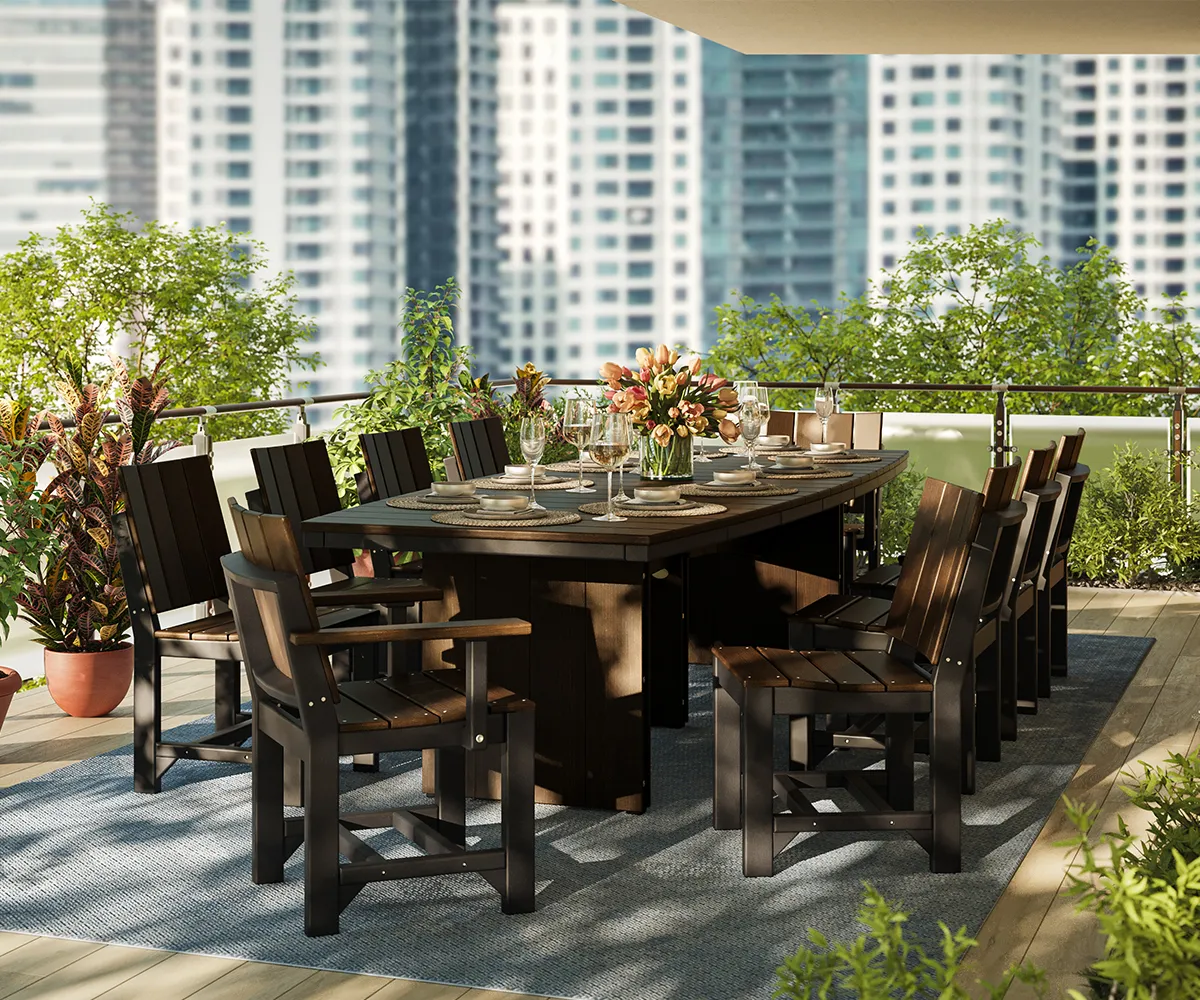Urban Dining Table - 4' x 10' Oval - Dining Height - Image 5