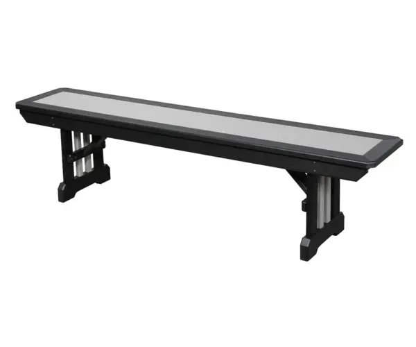 Straight Table Bench with Border