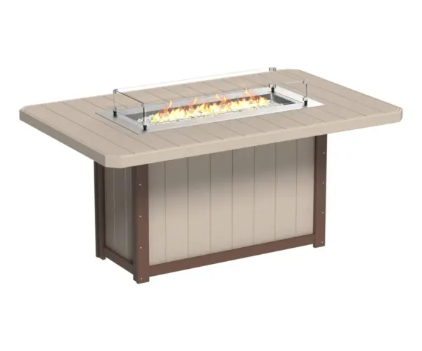 Lumin Fire Table 79" Rectangular - Counter Height