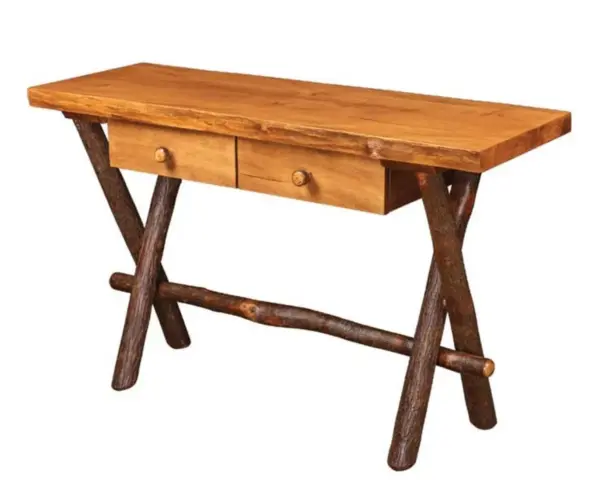 Millcreek Live Edge Sofa Table With Two Drawers