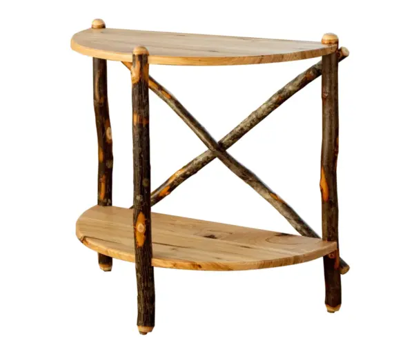 Hickory Half Round End Table