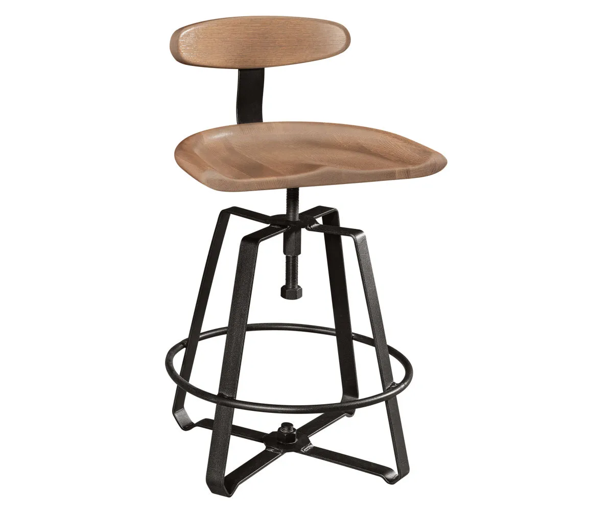 Iron Craft Barstool with Back - Image 2