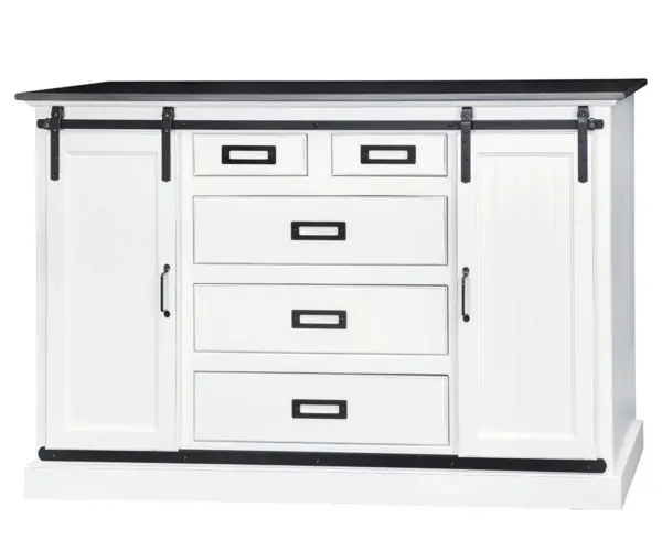 Barn Door Dresser Cabinet