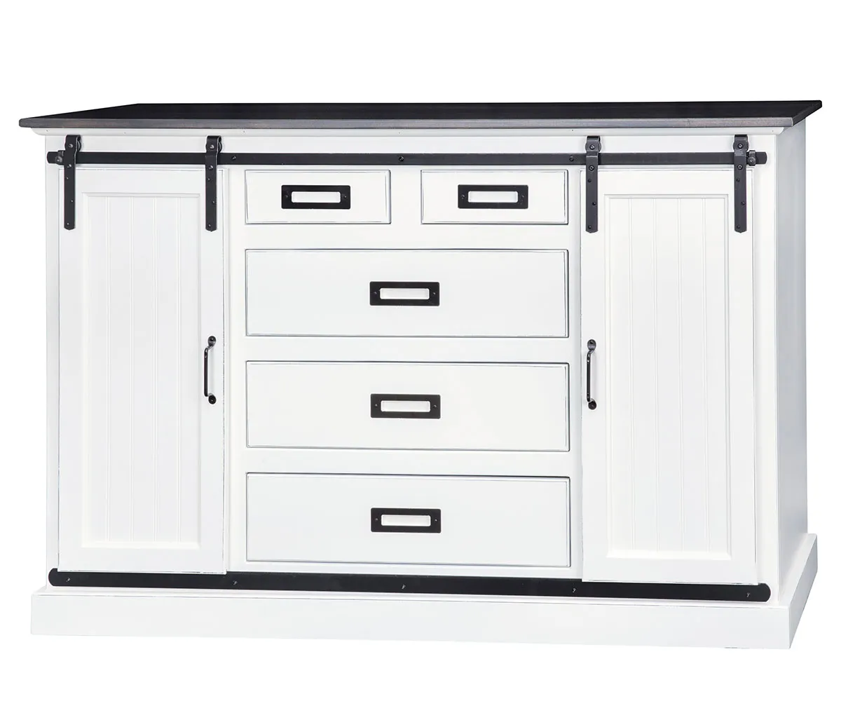Barn Door Dresser Cabinet
