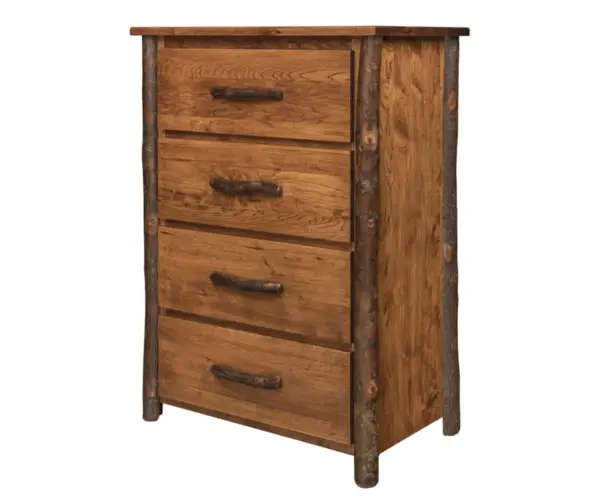 Wagon Wheel Hickory 4 Drawer Chest