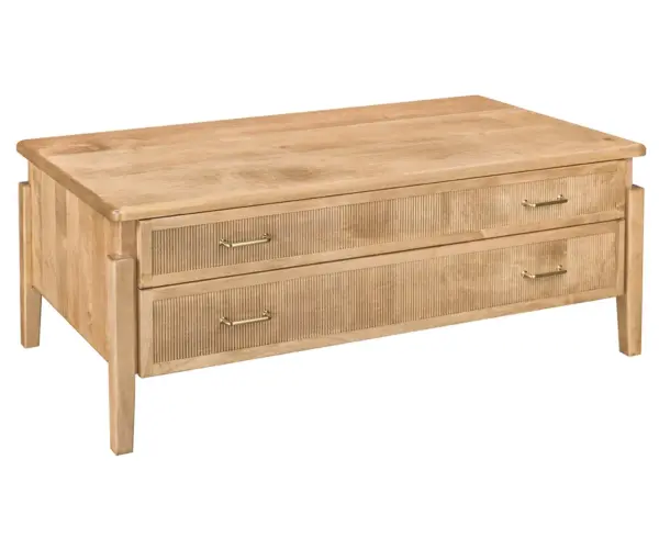 Century Coffee Table with Reeded Front