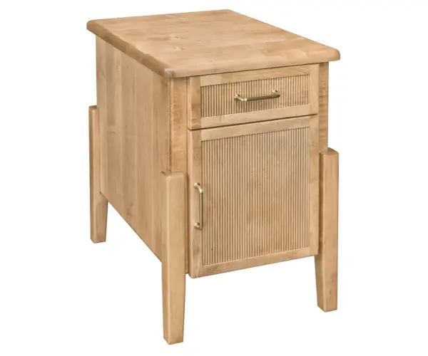 Century End Table with Reeded Front