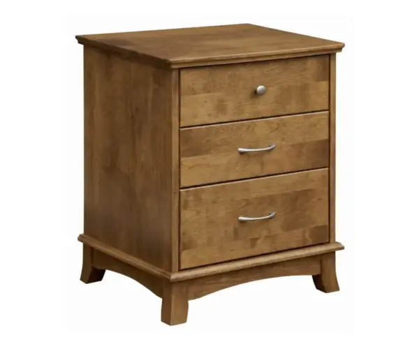 Crescent Three Drawer Nightstand