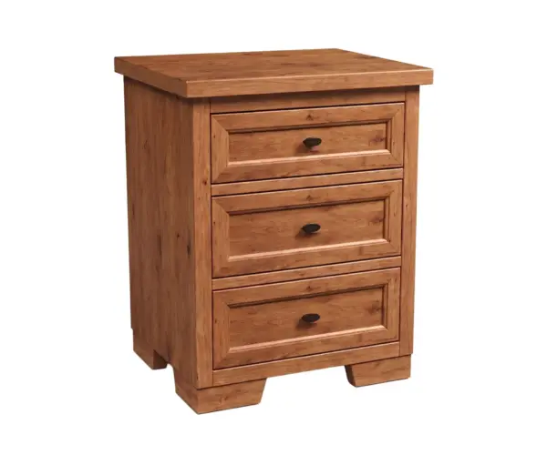 Farmhouse Three Drawer Nightstand